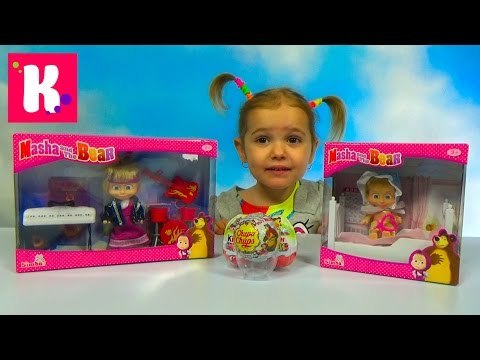 Маша и Медведь игрушки и яйца с игрушками распаковка Masha and the Bear surprise toys unboxing