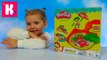 Катя делает игрушечную пиццу из пластилина Play - Doh распаковка набора Pizza unboxing toy and play