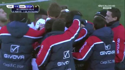 Lorenzo Lollo Goal HD - Carpi 1-0 Sampdoria - 17-01-2016