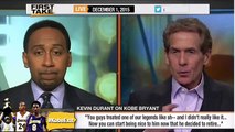 ESPN First Take Kevin Durant Rips Medias Treatment Of Kobe Bryant