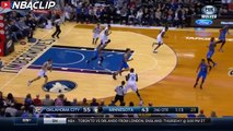 Russell Westbrook sick alley-oop SLAM DUNK | Thunder vs Timberwolves | January 12 2016 | 2015-16 NB