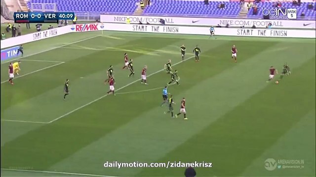Radja Nainggolan 1-0 Goal HD - AS Roma v. Hellas Verona 17.01.2016 HD