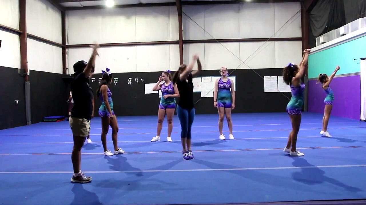 Gymnast Tries Cheerleading