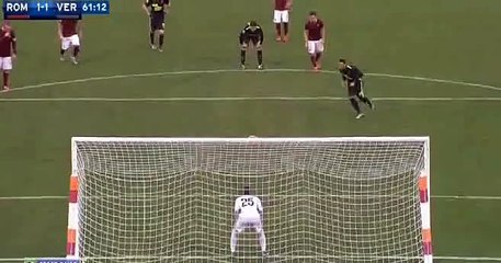 GOOOOOAL (Penalty) Pazzini G. Goal - AS Roma 1 - 1 Verona - 17-01-2016