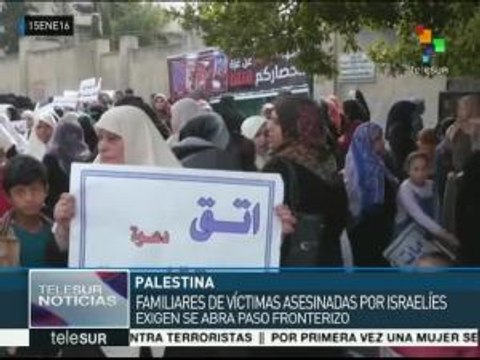 Palestina: exigen a Egipto apertura de cruce fronterizo