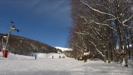 premiers tests du snowscoot je débute