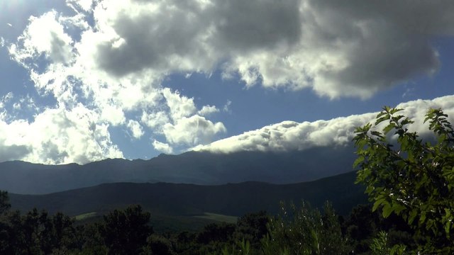 Nuages en accéléré, Haute-Corse