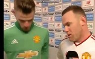 Liverpool vs Manchester United 0-1 - Wayne Rooney & David de Gea Post-Match Interview HD 720p