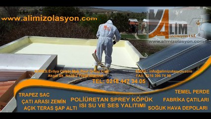 AÇIK TERAS POLİÜRETAN SREY UYGULAMASI ALİM İZOLASYON 0532 293 92 99