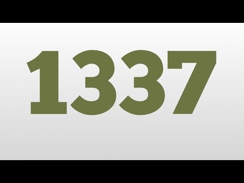 1337 meaning and pronunciation