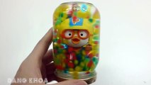 Trò chơi chim cánh cụt Pororo lặn trong bình nước nhiều trứng ếch ma quái