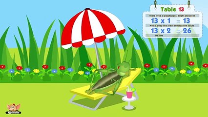 Multiplication Table Rhymes - Table 13 in Ultra HD (4K) (FULL HD)