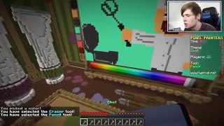 DanTDM DiamondMinecart I AM GOLDEN PANTS!! _ Pixel Painters Minigame