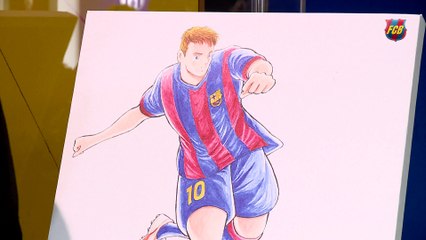 Yoichi Takahashi, creador d’Oliver i Benji, visita el Camp nou [CAT]