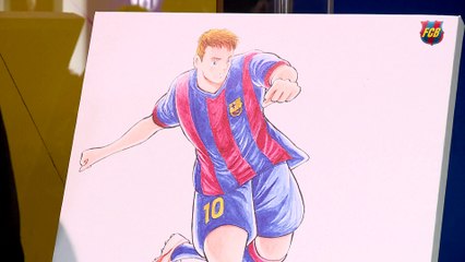 Yoichi Takahashi, creador d’Oliver y Benji, visita el Camp nou [ESP]