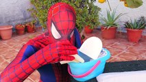 Frozen Elsa VS Spiderman in real life PRANK - Superhero Funny Movie parody