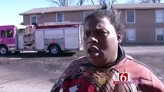 Womans Funny Interview after Fire Accident [VIDEO]