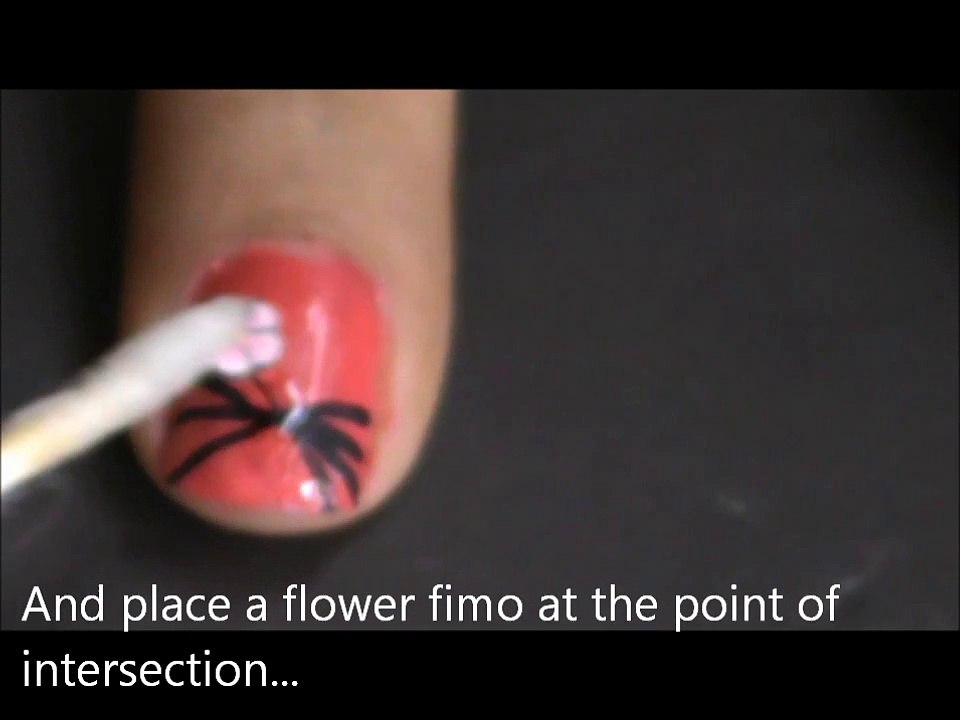 nail art tutorial with fimo flowers