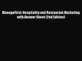 Download ManageFirst: Hospitality and Restaurant Marketing with Answer Sheet (2nd Edition)