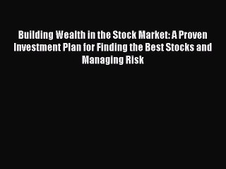 Read Building Wealth in the Stock Market: A Proven Investment Plan for Finding the Best Stocks