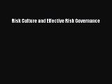 Read Risk Culture and Effective Risk Governance Ebook Free