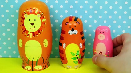 Surprise Toys Zoo Animal Nesting Stacking Cups Learn Colors & Animals with Surprise Eggs &