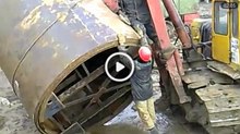 Падение кранов.Северное Хоседаю 300км от Усинска