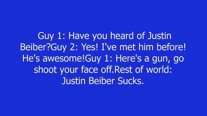 Justin Beiber Sucks meaning and pronunciation