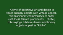 kitch meaning and pronunciation