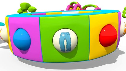 Kids Color Construction: Excavator Maxs Carousel: CLOTHES 3d Monster Machines vidéo