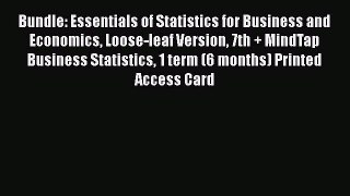 Read Bundle: Essentials of Statistics for Business and Economics Loose-leaf Version 7th + MindTap