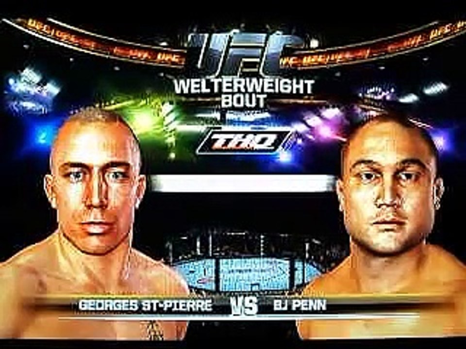 George St.Pierre V.S Bj Penn[UFC 2010 PS3 gameplay