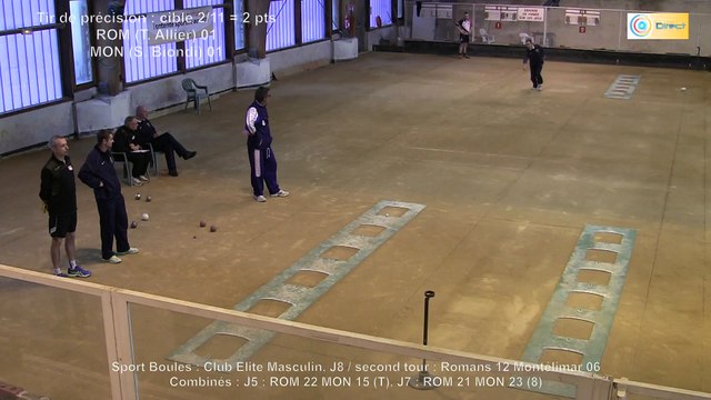 Second tour, second tir de précision,, Club Elite Masculin J8, Romans vs Montélimar, Sport-Boules, saison 2015-2016
