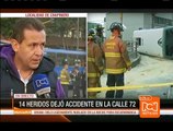 Choque de buses de servicio público en Bogotá deja al menos 14 personas heridas