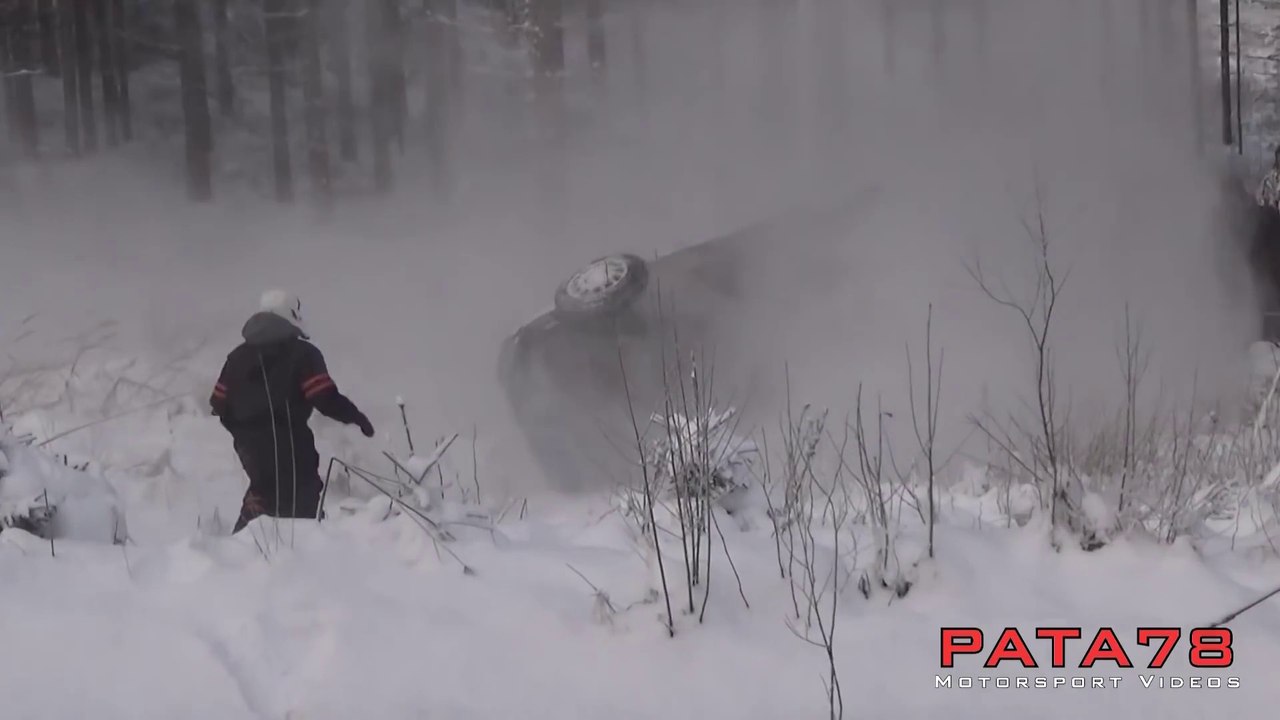 Accident sur accident dans ce virage - Rallye Jari-Pekka , Heinola