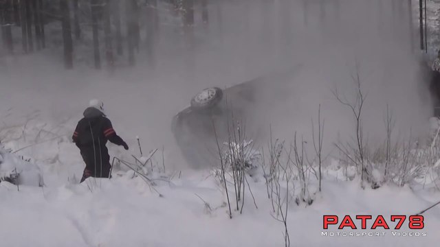 Accident sur accident dans ce virage - Rallye Jari-Pekka , Heinola