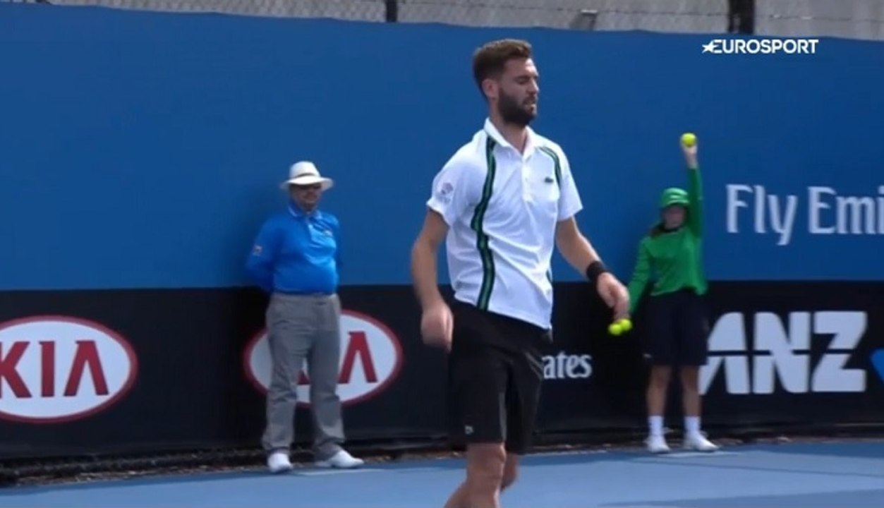 Tennis: Benoît Paire fracasse sa raquette