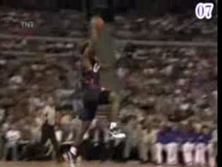 LeBron James with power Slam Dunk in  playoff  2007