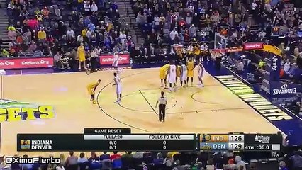 Paul George Misses the Game-Tying Shot - Pacers vs Nuggets - January 17, 2016 - NBA 2015-16 Season