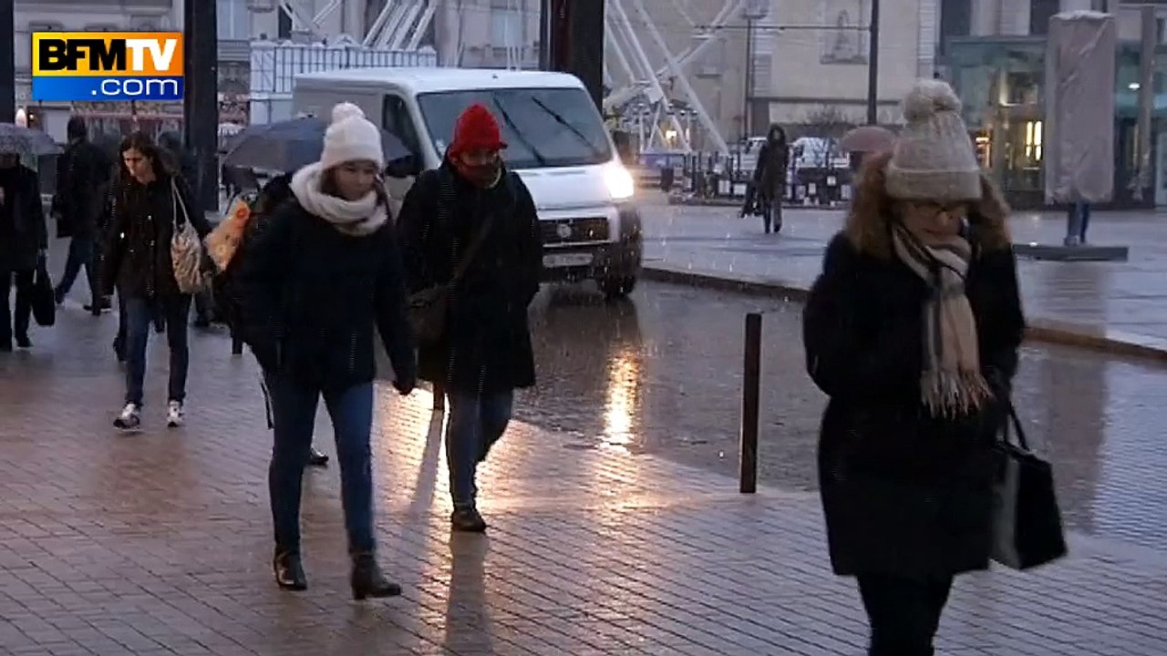 Des averses de neige au Mans dans la Sarthe
