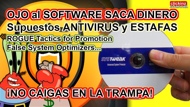 COMO DETECTAR y ELIMINAR ESTAFA Online: Falso Antivirus Optimizador Remove False Fake Antivirus ADVANCED System Protector REGClean Pro MYPC Backup Winzip Driver Updater System Optimizer PC Performer Support DockSystweak Registry Optimizer Reimage Toolbar