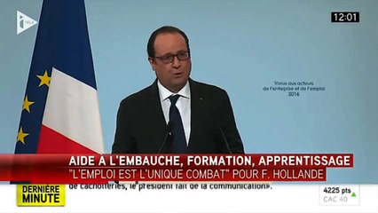 Hollande annonce un plan de formation pour 500 000 chômeurs