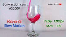 Sony AS200V - Reverse Slow Motion 720p 120fps 50%-5% Action cam