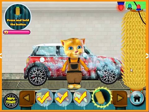 котик Джинджер моет машинку | автосалон джинджер | машинки для детей