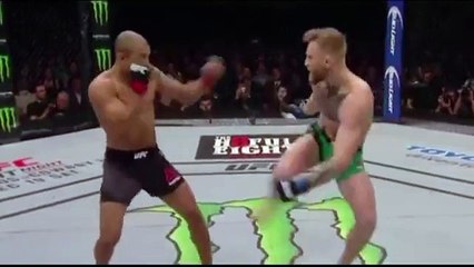 Jose Aldo KO Loss vs Conor McGregor-Slow Motion