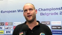 Interviews after Germany won by 16:15 against Slovakia – Men Ranking Round, Belgrade 2016 European Championships