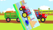 Kinderlieder ein lustiges Lied für Kinder über einen fleißigen Traktor, der allen gerne hi