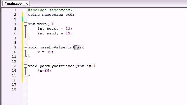 C++ Programming Tutorials - 39 - Pass by Reference with Pointers