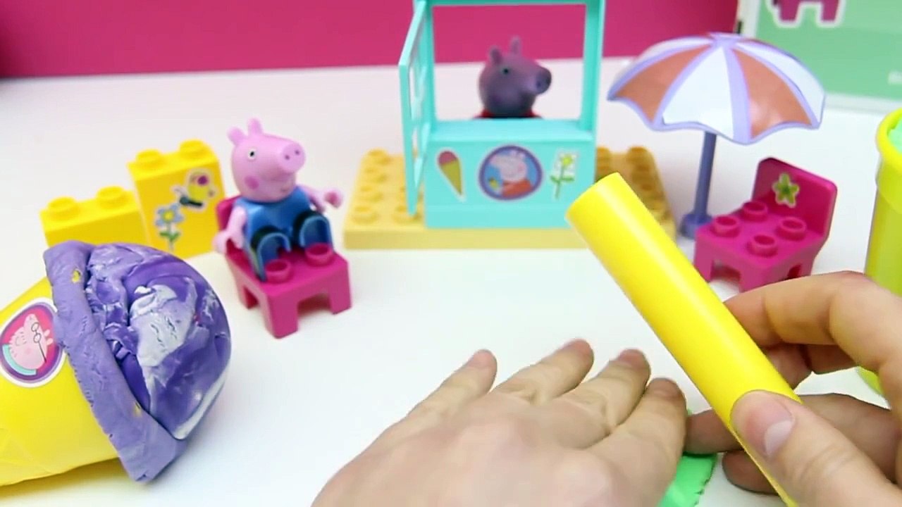 Peppa Pig Ice Cream Parlor Building Toys Play Doh Rainbow Ice Cream DIY La Heladería de Pe