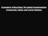 [PDF Download] Economies of Recycling: The global transformation of materials values and social